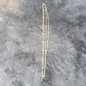 Double strand quaint silver necklace